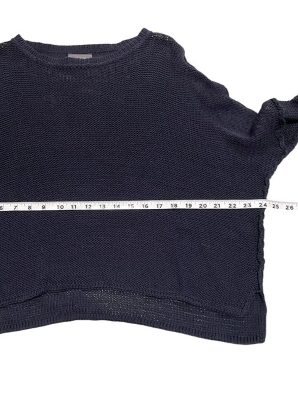 Wooden Ships Open Knit Sweater Navy Blue Small/Medium Coastal Beachy Nautical - Picture 12 of 13